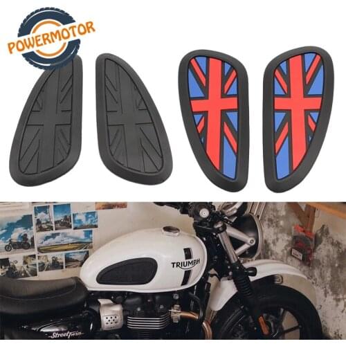 Motorcycle Sticker Anti slip Fuel Tank Pad Retro Cafe Racer Gas Fuel tank Rubber Sticker Protector Sheath Sheath Knee Tank pad