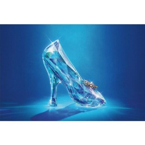 Wall Art Picture Cinderella Crystal Shoes Movie Poster Canvas Printed Art Paintings for living room Decor