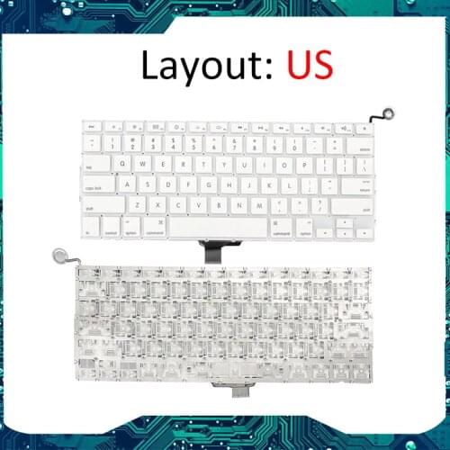 New for MacBook 13" A1342 Keyboard US English White Keyboard Late 2009 Mid 2010 Year MC207 MC516 EMC 2350