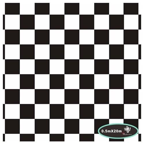 Popular DIY car decoration black&white square hydro water transfer hydrographics films printing film 50cm wide PVA Film HFJ088