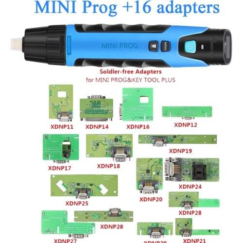 Xhorse VVDI MINI Prog Powerful Chip Programmer With 16pcs MINI PROG Solder-free Adapters