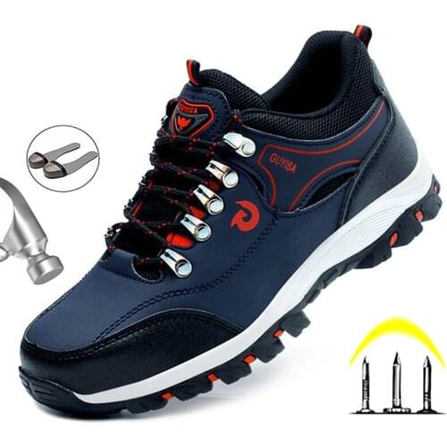 Anti-puncture Work Shoes Mens Safety Boots With Steel Toe Shoes Safety Footwear Men Work Boots For Men Construction Shoes 2021