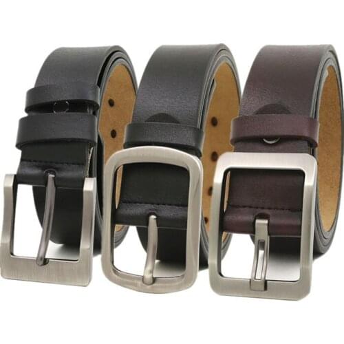 Belt Male Fashion Leather Belt Men Male Genuine Leather Strap Luxury Pin Buckle Mens Belt Cummerbunds Ceinture Homme Jeans