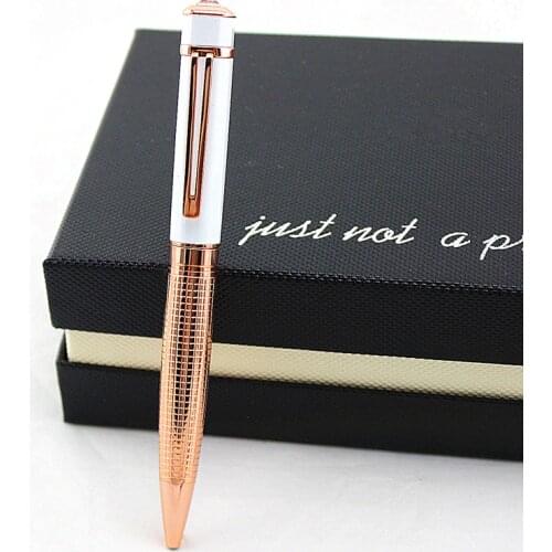 Luxury many colours Rose gold clip Office Stationery black Refill Ballpoint Pen Christmas Gift Rotate metal Ballpoint Pen