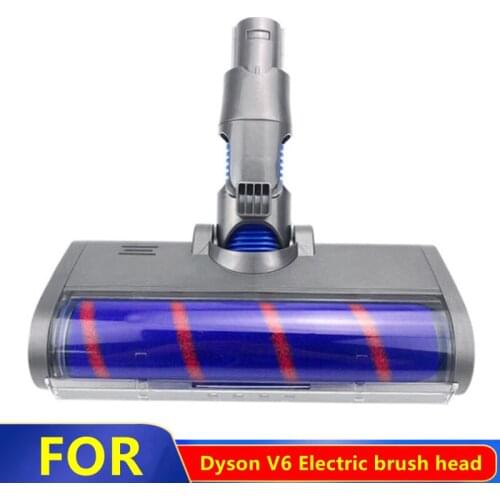 Electric Floor Brush Head With LED Lamp FOR Dyson V6 A /B Interface Vacuum Cleaner Floor Soft Velvet Roller Brush