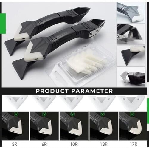 3 in 1 Glass Glue Scraper Silicone Sealant Rubber Remover Angle Seam Shovel Accessories Multifunction Home Hand Tools Kit Set