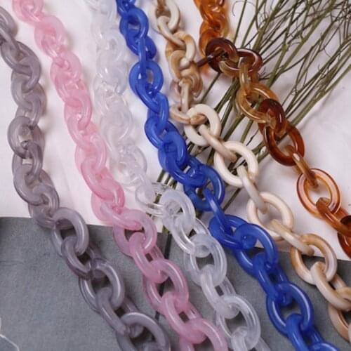 Light Weight Resin Women Bag Strap Or Neck Chain easy matching Belt Chic Solid Color For Mini Bags Silver Gold Lock For Choice