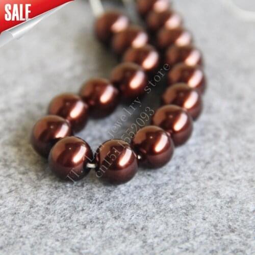 T8380 12mm Coffee Glass pearl Loose beads!Fit For Making Bracelet&Necklace DIY Jewelry Fashion beautiful beads wholesale