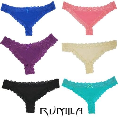 Cotton multi-color Sexy cozy comfortable Lace Briefs thongs women Underwear panties Lingerie for women 3pcs/lot 87232