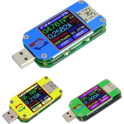 UM34/UM34C UM24/UM24C UM25/UM25C DC Voltmeter Ammeter Voltage Current Tester Voltage battery Charge USB Tester 30% off