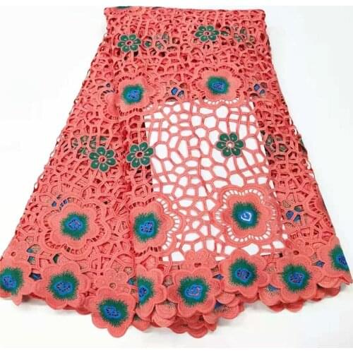 Ulifelace Skin Friendly Unique Guipure Lace Excellent Tulle Net Soft African Cord Fabric Embroidery Wedding dresses W894