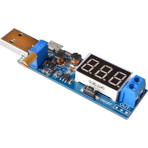 DC-DC 5V to 3.5V / 12V USB Step UP / Down Power Supply Module Adjustable Boost Buck Converter Out DC 1.2V-24V