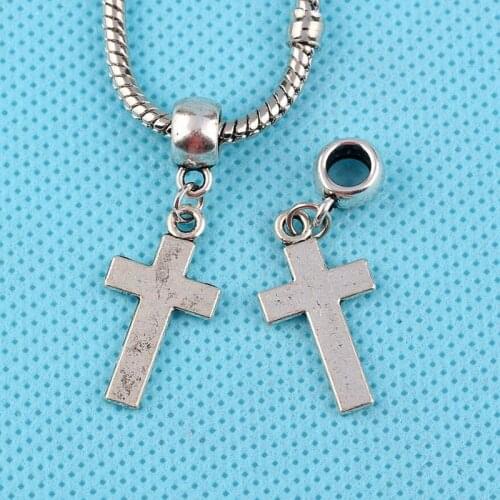 Vintage Slver Alloy Cross Dangle Charms Pendants For Jewelry Making Fashion Findings DIY Handcraft Crafts Accessories Hot W82