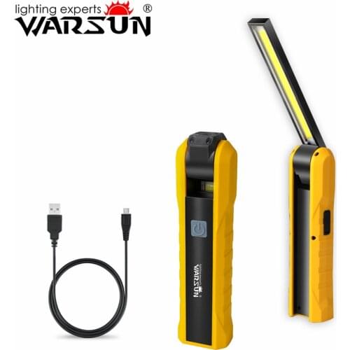 WARSUN X303 Outdoor Emergency Magnetic Base Car Inspection Portable USB Rechargeable Cob Led Work Light With Hidden Hook