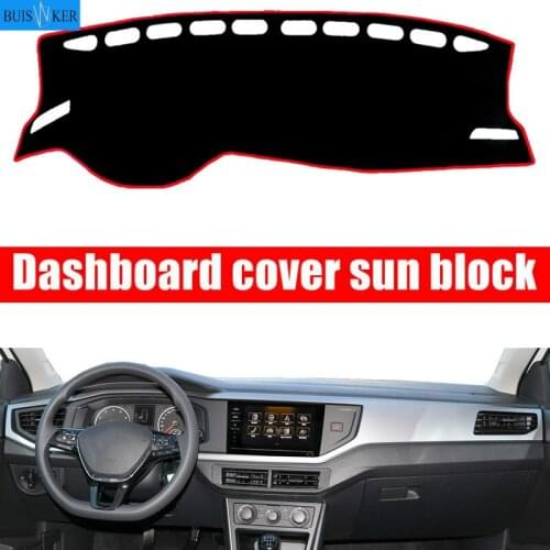 For Volkswagen VW POLO MK6 2018 2019 2020 Car Dashboard Cover Mat Pad Dashmat Sun Shade Instrument Protector Carpet Accessories