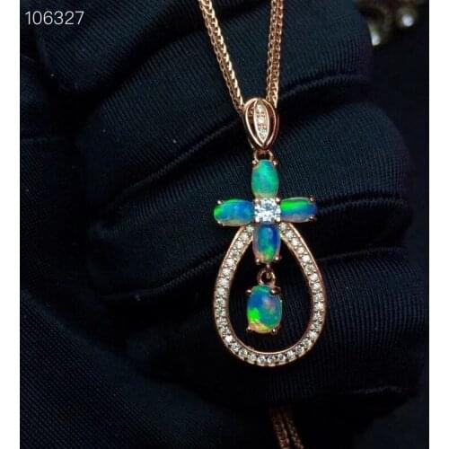 Wholesale Personality Fashion Flower Jewelry Natural Opal Necklace for Women Luxury Namour Charm Gift All Seasons