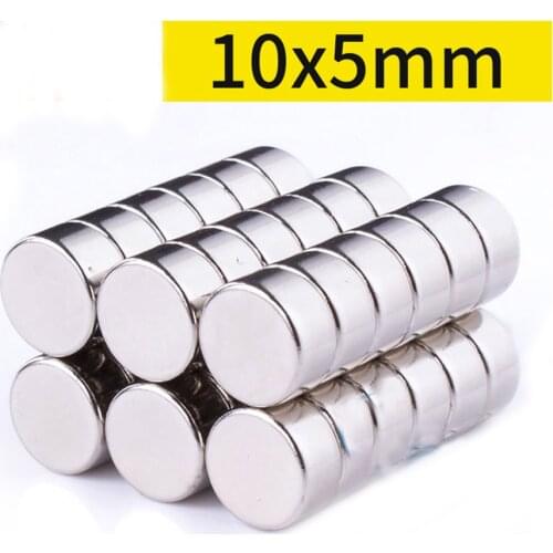 10/20/50/100pcs Neodymium Magnets 10mm x 5mm Round Rare Earth Ring Disk Strong Craft Magnets N35