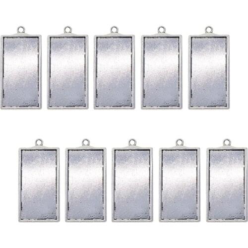 10 Pieces Lots 54x27mm Vintage Pendant Bezel Trays, Tibetan , Blanks Cameo Bezel Cabochon Settings Jewelry Making Charms
