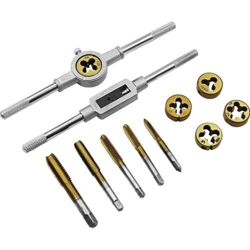12PCS 20PCS Multifunction Metric NC Screw Tap and Die Set External Thread Cutting Tapping Hand Tool Kit Thread Screwdriver