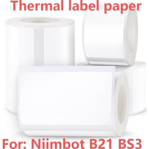 5Rolls Niimbot B21 B3S B11 Thermal Printing Paper Self-adhesive Paper Thermal Printer Thermal Paper Sticker Printing Paper