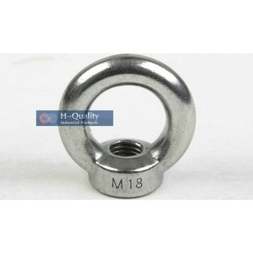 5PCS/LOT Rigging Hardware Heavy Duty M14 DIN582 Metric Thread Stainless Steel 304 Double Eye Nut