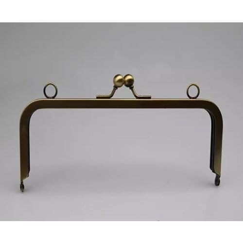 8 x 3 inch Antique Brass Purse Frame with Loops