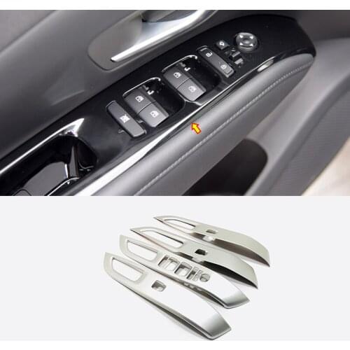 ABS Chrome Car Glass switch Sequins lifting panel decorative frame Glass lift switch For Hyundai Tucson NX4 2021-22 Accessories