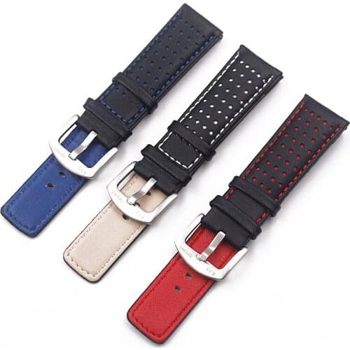 Watch accessories leather strap mens watch accessories strap outdoor sports waterproof sweat-proof leather strap womens strap