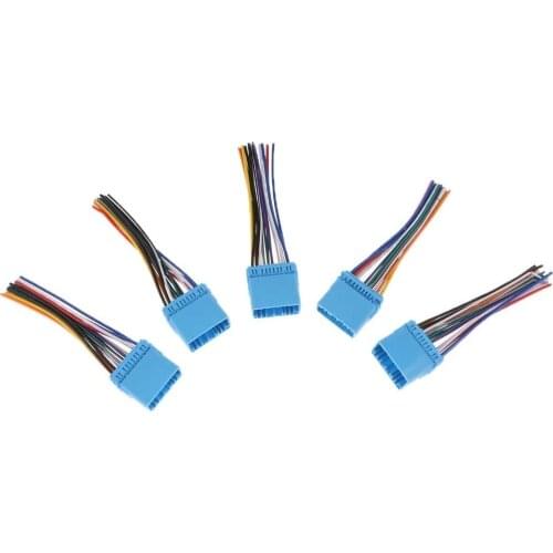Auto Car Stereo Female Socket Radio ISO Wire Harness Adapter Connector 5PCS