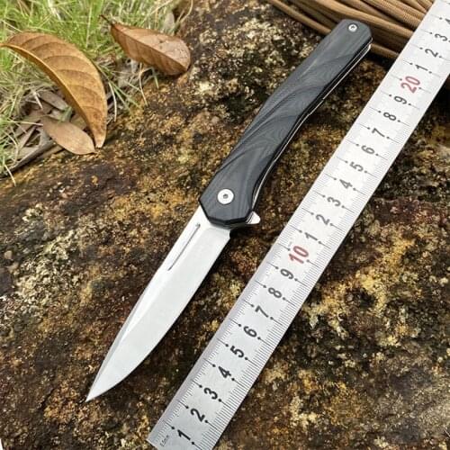 Free shipping sharp D2 steel imports blacksmithing camping tool folding knife wood handle outdoor self-defense knife