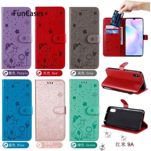 Half-Wrapped Cases For Redmi K30 Pro Lovely PU Leather Wallet Book Phone Shell Protector Xiaomi 9A K20 6 8A 9C 8 9 Mobile Cover