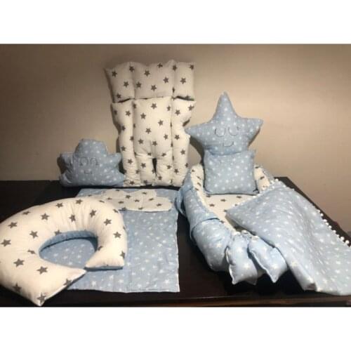 Baby Bed 8 Piece Set Organic Cotton