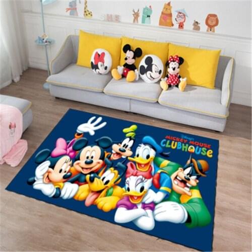 Disney Cartoon Mickey Mouse Minnie Mouse Door Mat Kids Boys Girls Frozen Game Mat Bedroom Kitchen Carpet Indoor Bathroom Mat