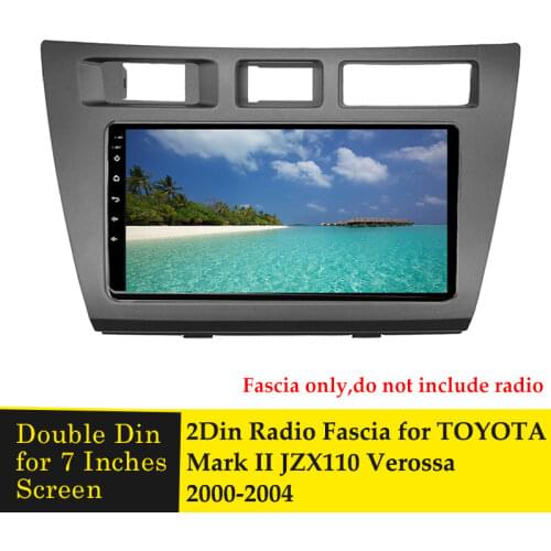 Double Din Stereo Panel for Toyota Mark II 2 Car Fascia Radio DVD Bezel Dash Refitting Mounting Installation Trim Kit Face Frame