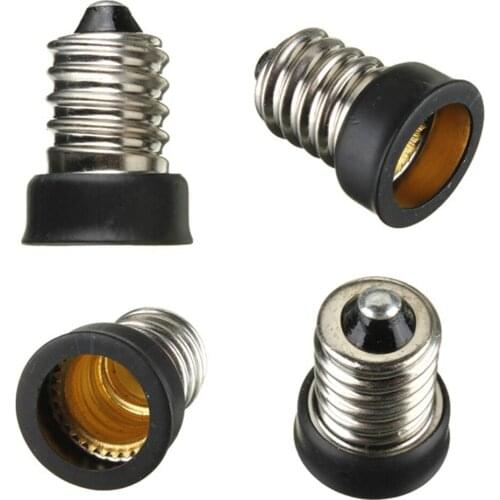 E14 to E12 Base LED Light Bulb Lamp Adapter Holder Extend Socket Converter