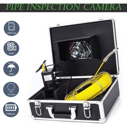 New Arrival Pipe Camera with 4500mAh Battery 20m/30m/40m/50m Cable Industrial Endoscope Sewer Drain Inspection Camera