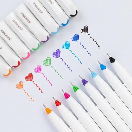 Korean monami 0.4 mm Gel Pen Metal Tip Drawing Pen For Doodle Sketch Painting 8 Colors Available 208