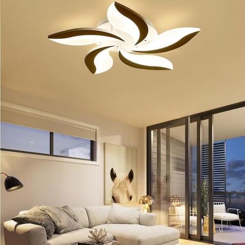 Mellifluous Acrylic Modern led ceiling lights for living room bedroom dining room home Double color 5 head D670MM*90MM