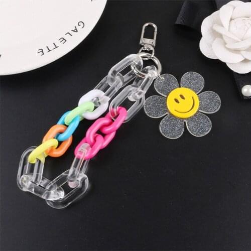 Cute Candy Flower Smart Phone Strap Lanyards for iPhone/Samsung Case Strap with keychain Bag Decoration Mobile Phone Strap Rope