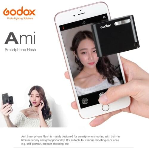 Godox A1 Mini Li-ion Battery Flash for Smartphone with 2.4G Wireless System TTL Trigger for iPhone X 8 7 6S Plus ios