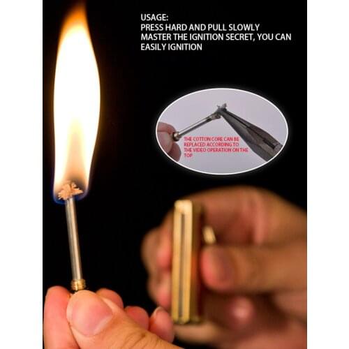 Multifunctional Reusable Lighter Metal Leather Waterproof Outdoor Vintage Vintage Key Chain Durable Modern Simple