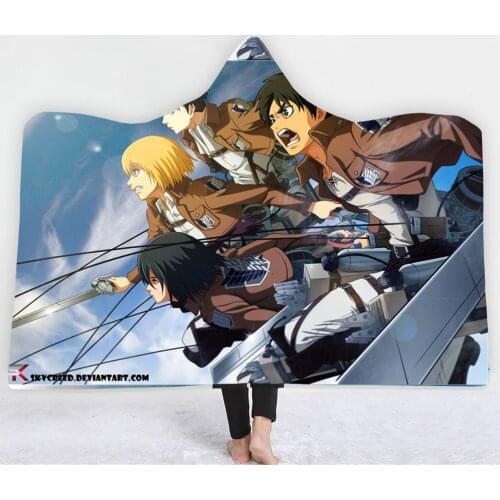 Cartoon Animation Hooded Blanket Picnic Travel Fleece Blanket 3D Print For Kids Adult Throw Blanket For Bedroom Wearable Blanket