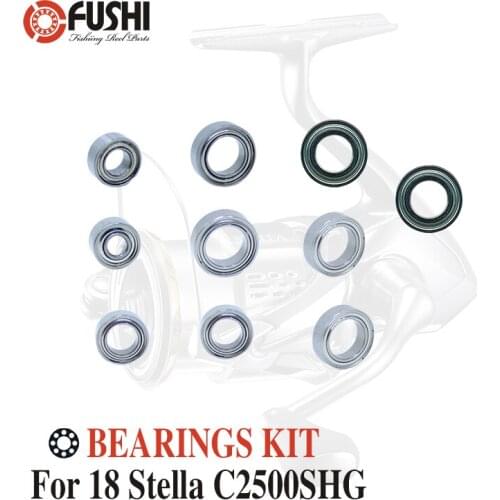 Fishing Reel Stainless Steel Ball Bearings Kit For Shimano 18 Stella C2500SHG / 03800 Spinning reels Bearing Kits