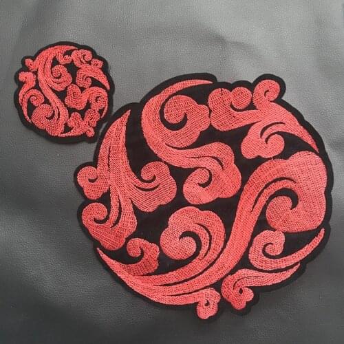 New Arrival Clouds Sew on Patches Logo Organization Red Cloud Cartoon Embroidery Cloth Paste Trend Patch Embroidery Decal