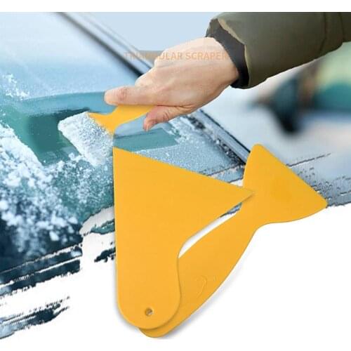 New Car Film Tools Yellow Scraper Plastic Car Light Film Triangle Scraper Glass Window Mobile Phone Film Small Scraper