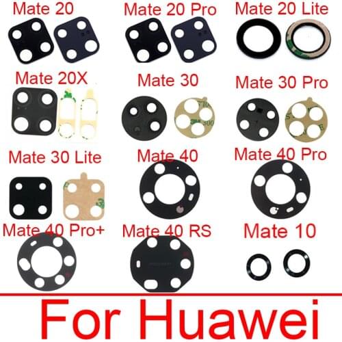 Rear Camera Lens For Huawei Mate 20 Pro Lite 20X Back Camera Glass Lens Cover With Sticker Adhesive Replacement Parts