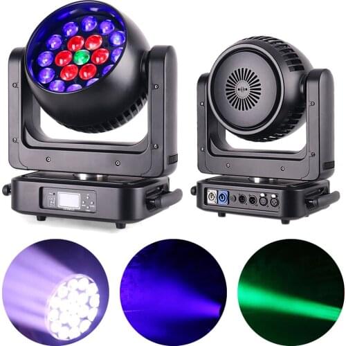 Professional LED 19x25W RGBW 4IN1 Zoom Wash Beam Moving Head Light Multiple DMX Modes For Disco KTV Stage Party DJ Club Bar