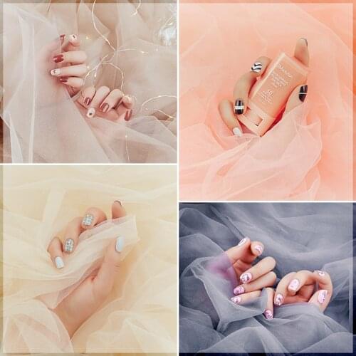 INS Style Photography Props Manicure Photography Props Background Gauze Photography Background Cloth Solid Color