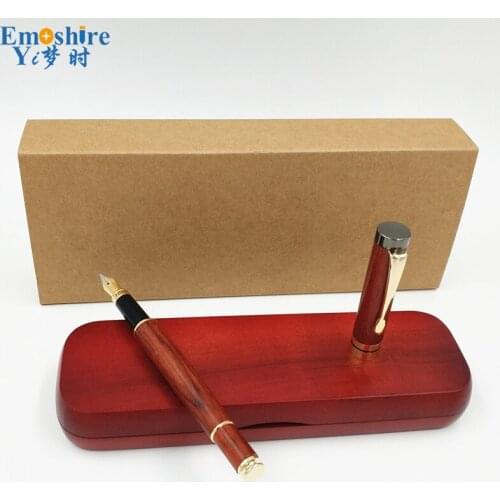 Luxury Wooden Fountain Pen Box Classic Brand Fountain Pen for Canetas Office Supplies Pencil Case Stationery for Students P103