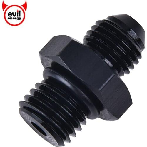 Oil And Gas Connector AN4 Male Flare To 1/4 NPT Male Aluminum Hose End Fitting Pipe Connector Black For Oil Fuel Line Tube